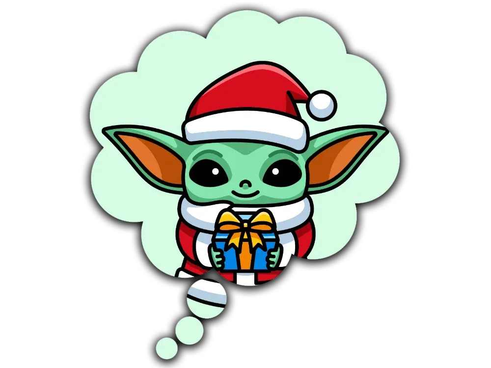 Foto de Baby Yoda Ilustrado